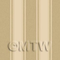 Dolls House Miniature Middle Brown Mixed Striped Wallpaper 