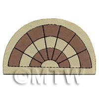 Dolls House Miniature 61mm Half Moon Dual Tone Welcome Mat (NW1)