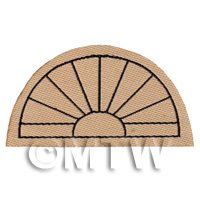 Dolls House Miniature 61mm Half Moon Beige Welcome Mat (NW3)