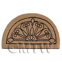 Dolls House Miniature 60mm Half Moon Ornate Welcome Mat (NW5)