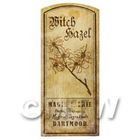 Dolls House Herbalist/Apothecary Witch Hazel Herb Short Sepia Label
