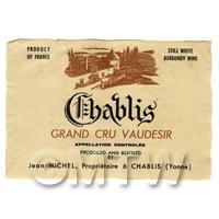 Miniature French Grand Vin Bourgogne White Wine Label