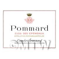 Miniature French Pommard White Wine Label 