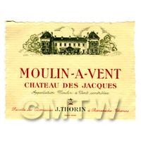 Miniature French Moulin a Vent  Red Wine Label 
