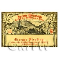 Miniature German Steeger Riesling White Wine Label 