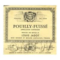 Miniature French Pouilly Fuisse White Wine Label 