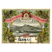 Miniature German Schloss Johannisberger White Wine Label (1950 Vintage)