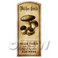 Dolls House Miniature Apothecary Witches Circle Fungi Label