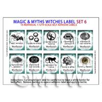 Dolls House Miniature Myth And Magic Label Set 6