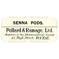 Senna Pods Miniature Apothecary Label