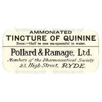 Tincture Of Quinine Miniature Apothecary Label