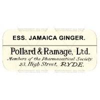 Ess. Jamaica Ginger Miniature Apothecary Label