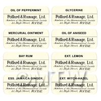 8 Dolls House Apothecary Labels - Bulk Jar Set SBB1