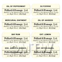 8 Dolls House Apothecary Labels - Bulk Jar Set SBB1