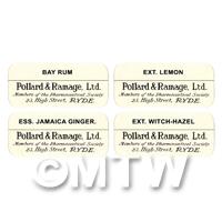 4 Dolls House Apothecary Labels - Bulk Jar Set SB2