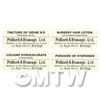 4 Dolls House Apothecary Labels - Bulk Jar Set SB3