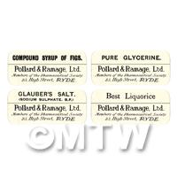 4 Dolls House Apothecary Labels - Bulk Jar Set SB5