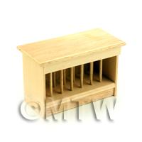 Dolls House Miniature Wood Magazine Rack And Table