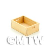 Dolls House Miniature White Wood Small Bottle Crate
