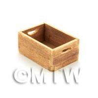 Dolls House Miniature Aged Wood Medium Bottle Crate