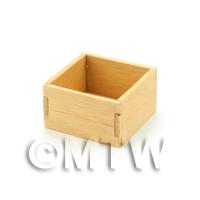 Dolls House Small Square Wooden Open Shop Stock Box