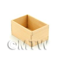 Dolls House Large Plain Wooden Open Shop Stock Box