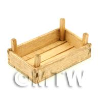 Dolls House Miniature Small Aged Wood Vegetable Crate