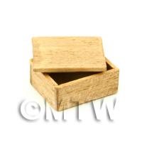 Dolls House Small Aged Wood Shop Stock Box With Lid