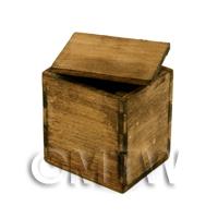 Dolls House Miniature Small Dark Wood Packing Case