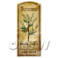 Dolls House Herbalist/Apothecary Wormwood Herb Short Colour Label