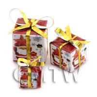 Dolls house Miniature set of 3 Christmas Parcels Style 4