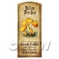 Dolls House Miniature Apothecary Yellow Wax Cap Fungi Colour Label