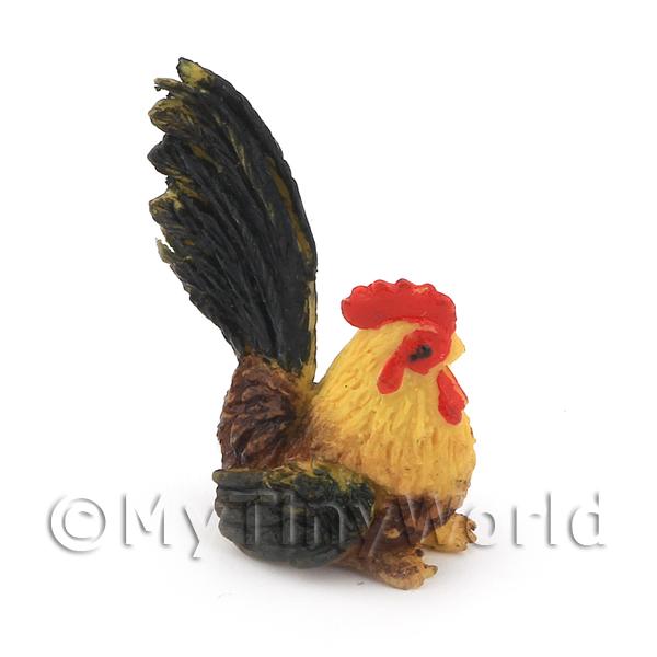 1/12 Scale Dolls House Miniatures  | Dolls House Miniature Black And Yellow Cockerel 