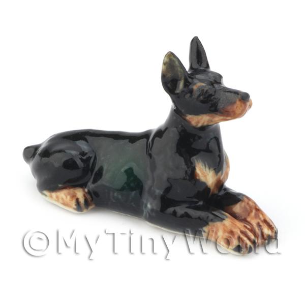Dolls House Miniature Adult Doberman Dog