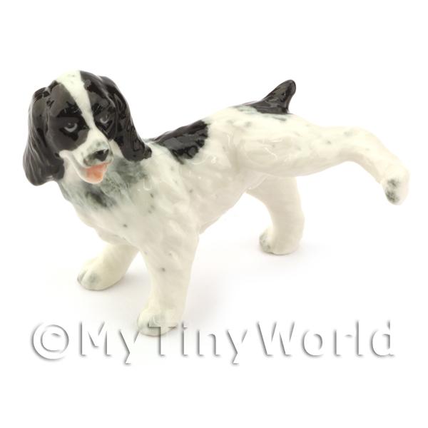 Dolls House Miniature Ceramic Spaniel Dog 