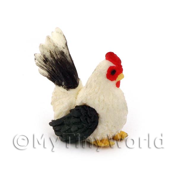 1/12 Scale Dolls House Miniatures  | Dolls House Miniature  Black and White Hen