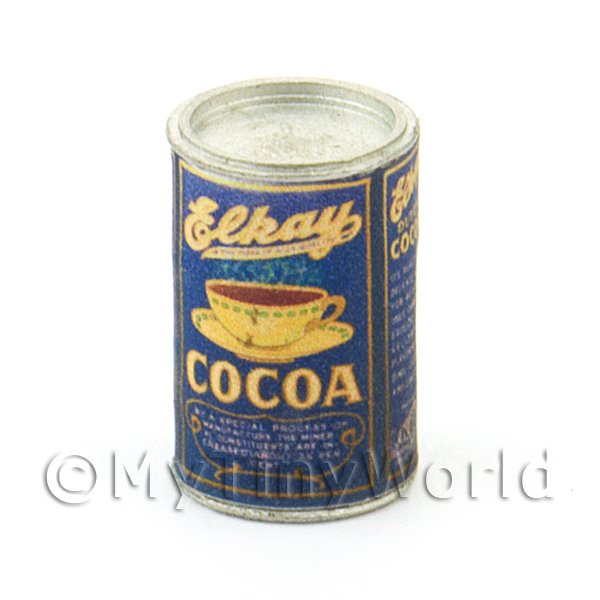 1/12 Scale Dolls House Miniatures  | Dolls House Miniature Can Of Elkay Cocoa Powder