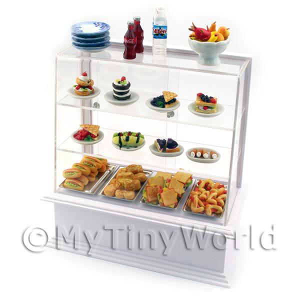 1/12 Scale Dolls House Miniatures  | Dolls House Miniature Fully Loaded Cafe Style Counter