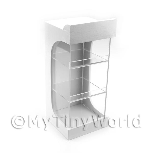 1/12 Scale Dolls House Miniatures  | Miniature Wood And Perspex 2 Shelf Shop Merchandising Display 