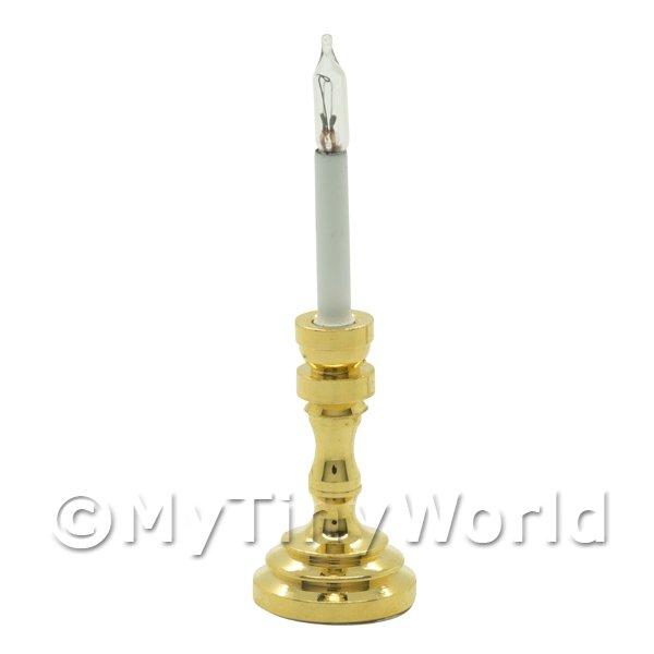 1/12 Scale Dolls House Miniatures  | Dolls House Miniature Single Candle Desk Lamp