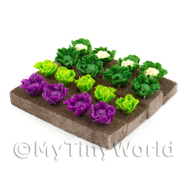 1/12 Scale Dolls House Miniatures  | 4 Strips of Various Miniature Vegetables For The Allotment