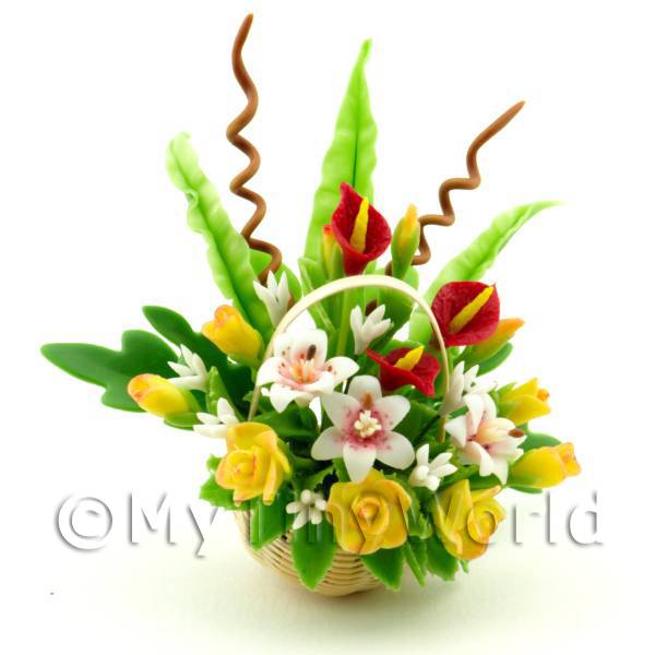 Dolls House Flower Bouquets [EOL]Dolls House Miniature Lillies Yellow
