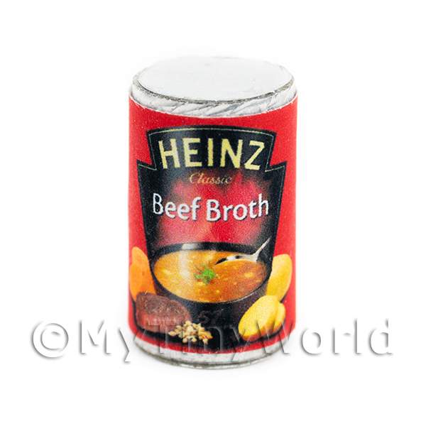 1/12 Scale Dolls House Miniatures | Dolls house Miniature Can Of Heinz Beef Broth Soup