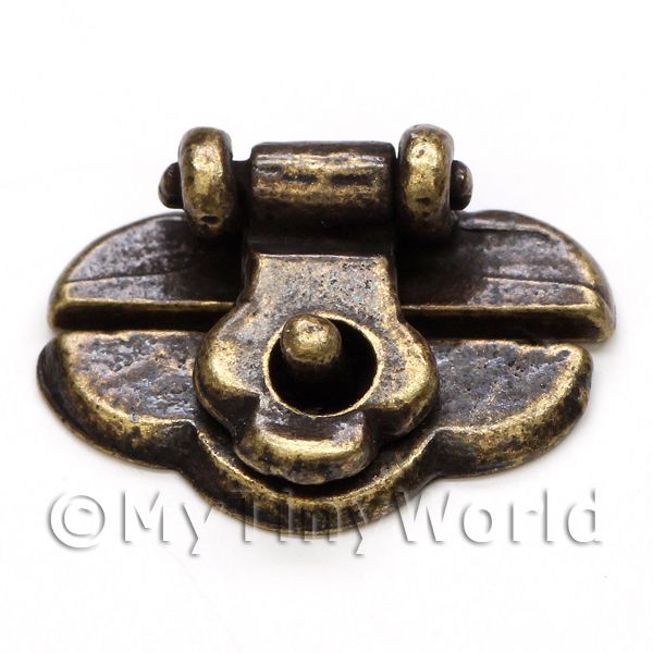 1/12 Scale Dolls House Miniatures  | Dolls House Miniature 1:12th Scale Antique Brass Trunk Lock