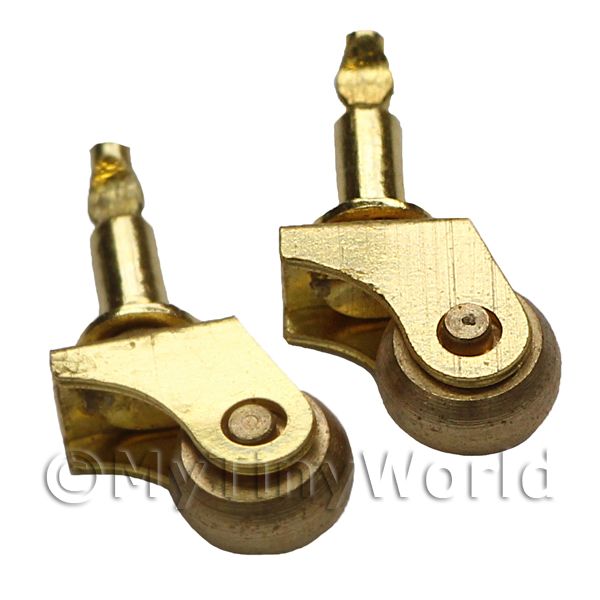 Dolls House Components 2x Dolls House Miniature Working Brass