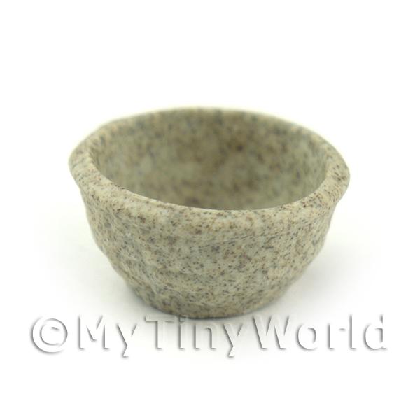 1/12 Scale Dolls House Miniatures  | 17mm Dolls House Miniature Stoneware Ribbed Bowl