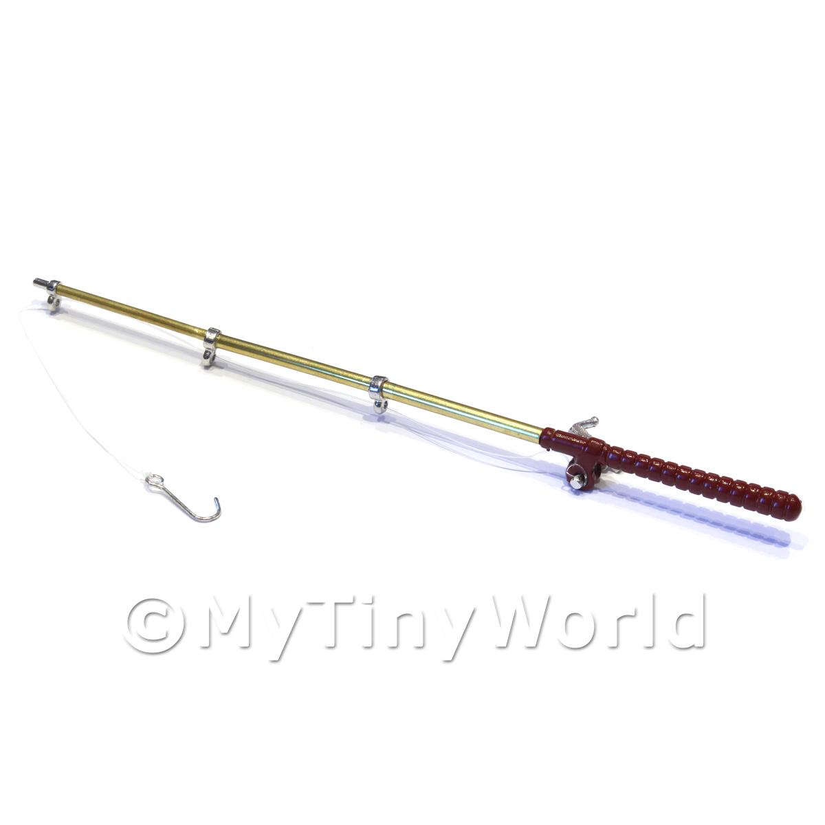 Dolls House Accessories - High Quality Metal Dolls House Fishing Rod With  Working Reel, Product Code 17162