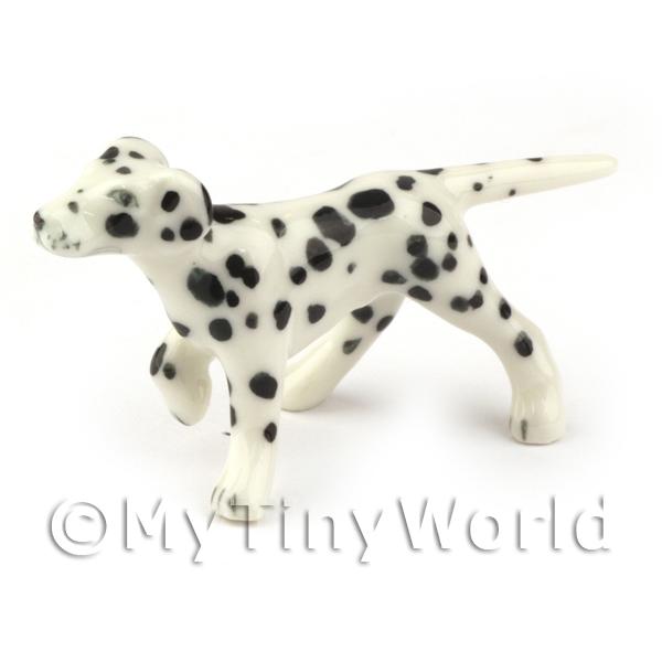1/12 Scale Dolls House Miniatures  | Dolls House Miniature Ceramic  Walking Dalmation Dog