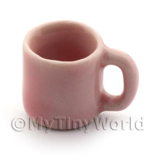 1/12 Scale Dolls House Miniatures  | 12mm Dolls House Miniature Pink Glazed Ceramic Coffee Mug