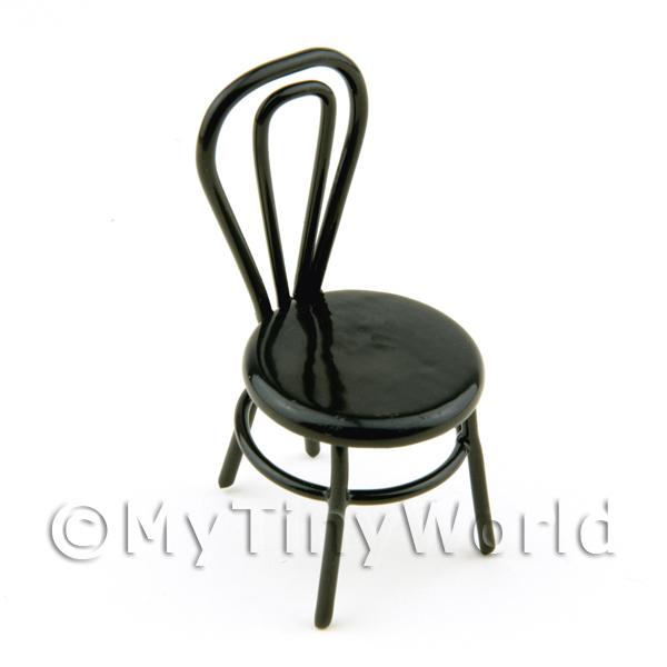 Dolls House Miniature Black Wire Chair